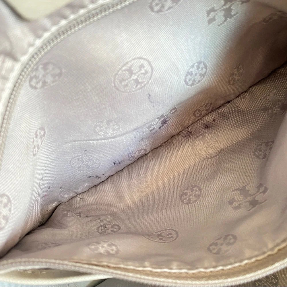 Tory Burch Beige Saffiano leather Tote